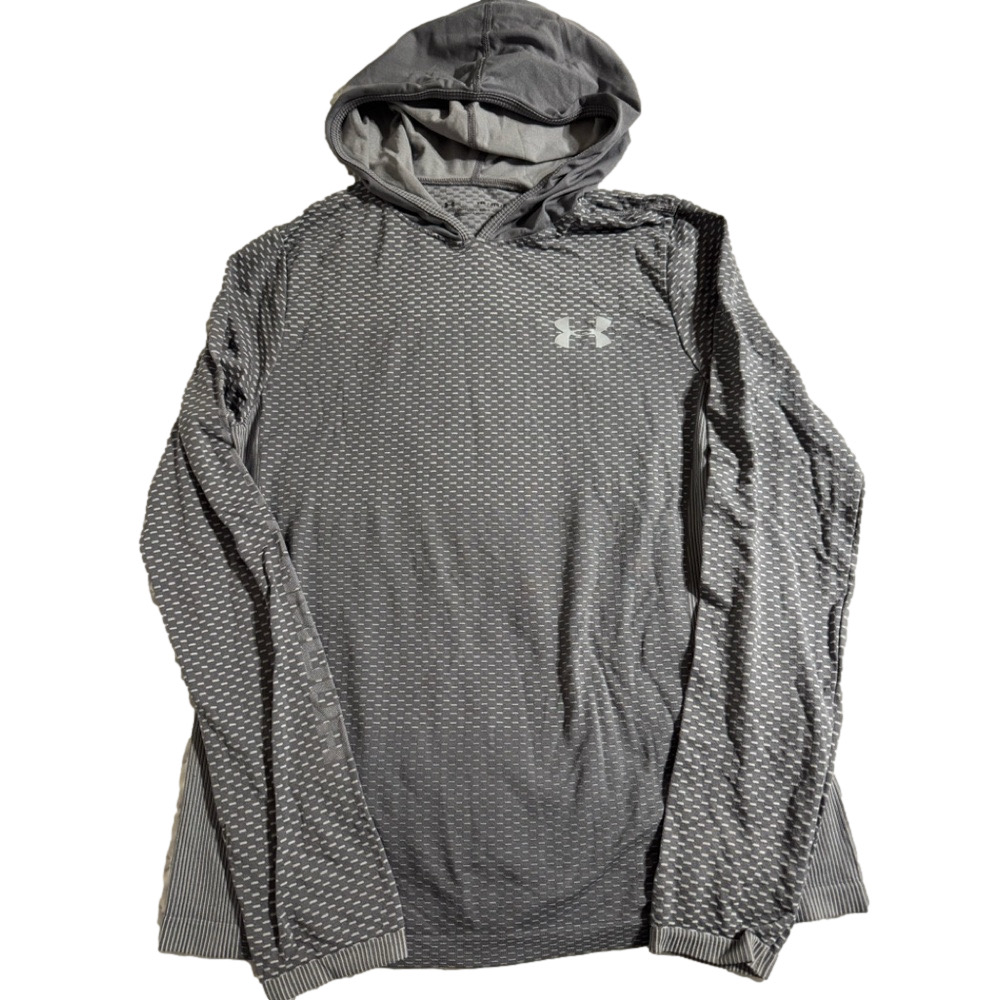 Under Armour Activewear Lightweight Long Sleeve Hooded Grey Top Shirt